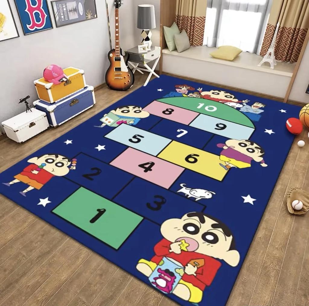 Cartoon Hopscotch Carpet Non-Slip Children's Room Study Table and Chair Mat Kindergarten Play Floor Mat Home Decoration