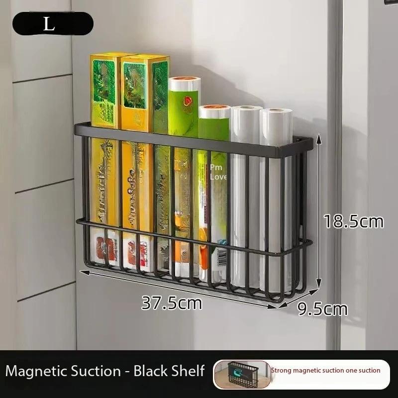 Magnetic Storage Shelf Floating Metal Kitchen Refrigerator Spice Rack Space-saving Fridge Kitchen Organizer Storage Organizer