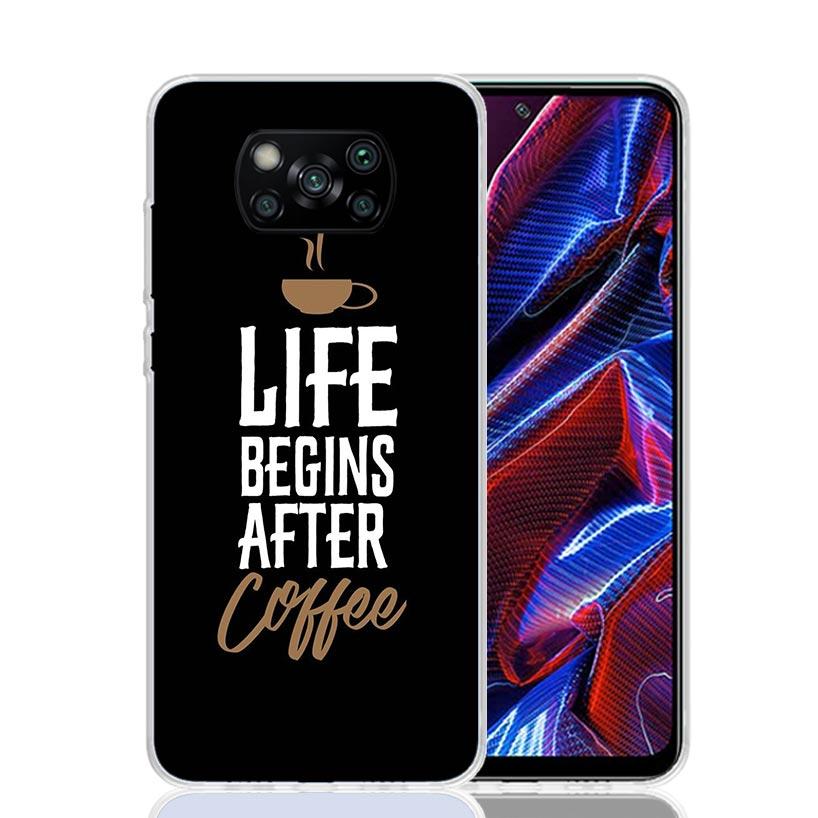Coffee Wine Cup Case Phone Cover for Xiaomi Poco X3 Nfc X5 X6 X7 X4 Gt F7 Ultra F6 F5 Pro F4 F3 M5S M5 M4 M3 5G Trend Fundas Poc