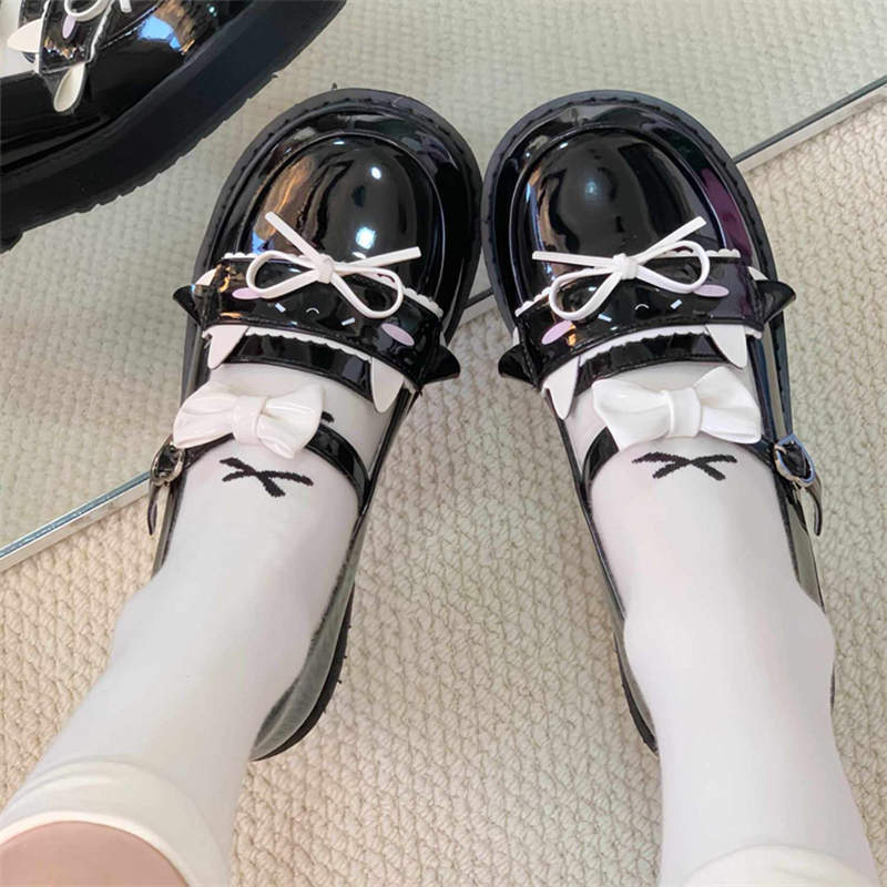 Japanese original sweet and cute lolita shoes women's flat-bottomed sailor suit Mary Jane single shoes jk uniform small leather shoes