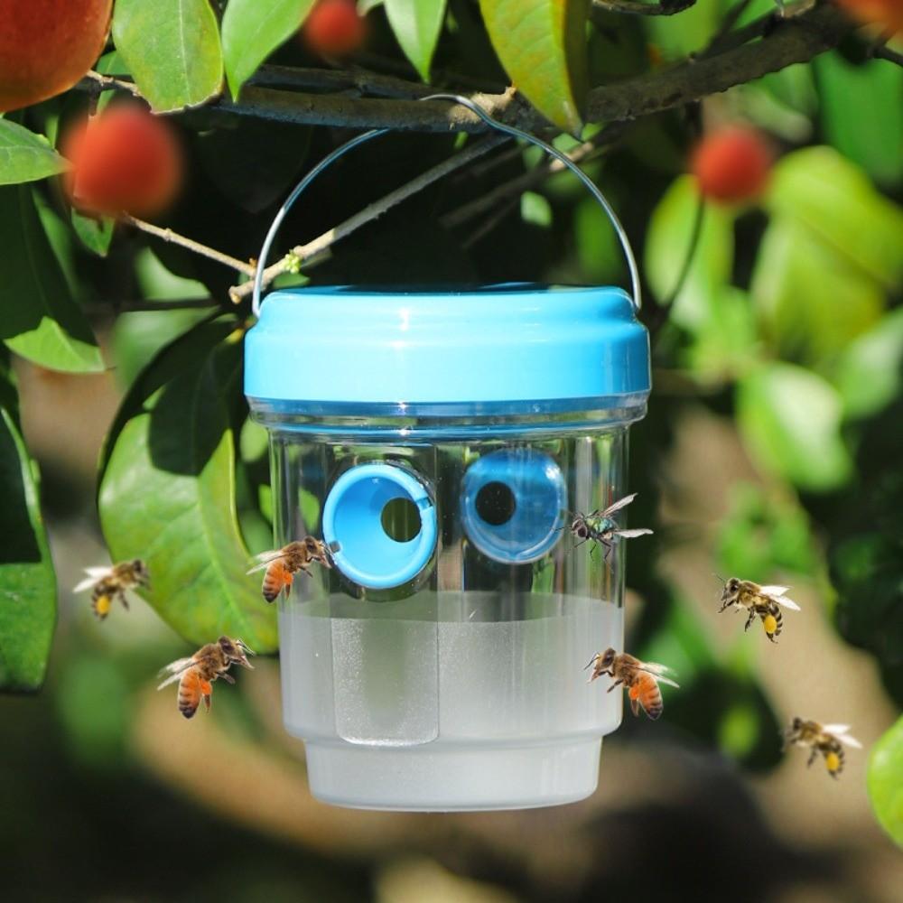

New Solar Powered Wasp Trap Box PP Hanging Fly Traps Case Transparent Reusable Wasp Killer Outdoor Use