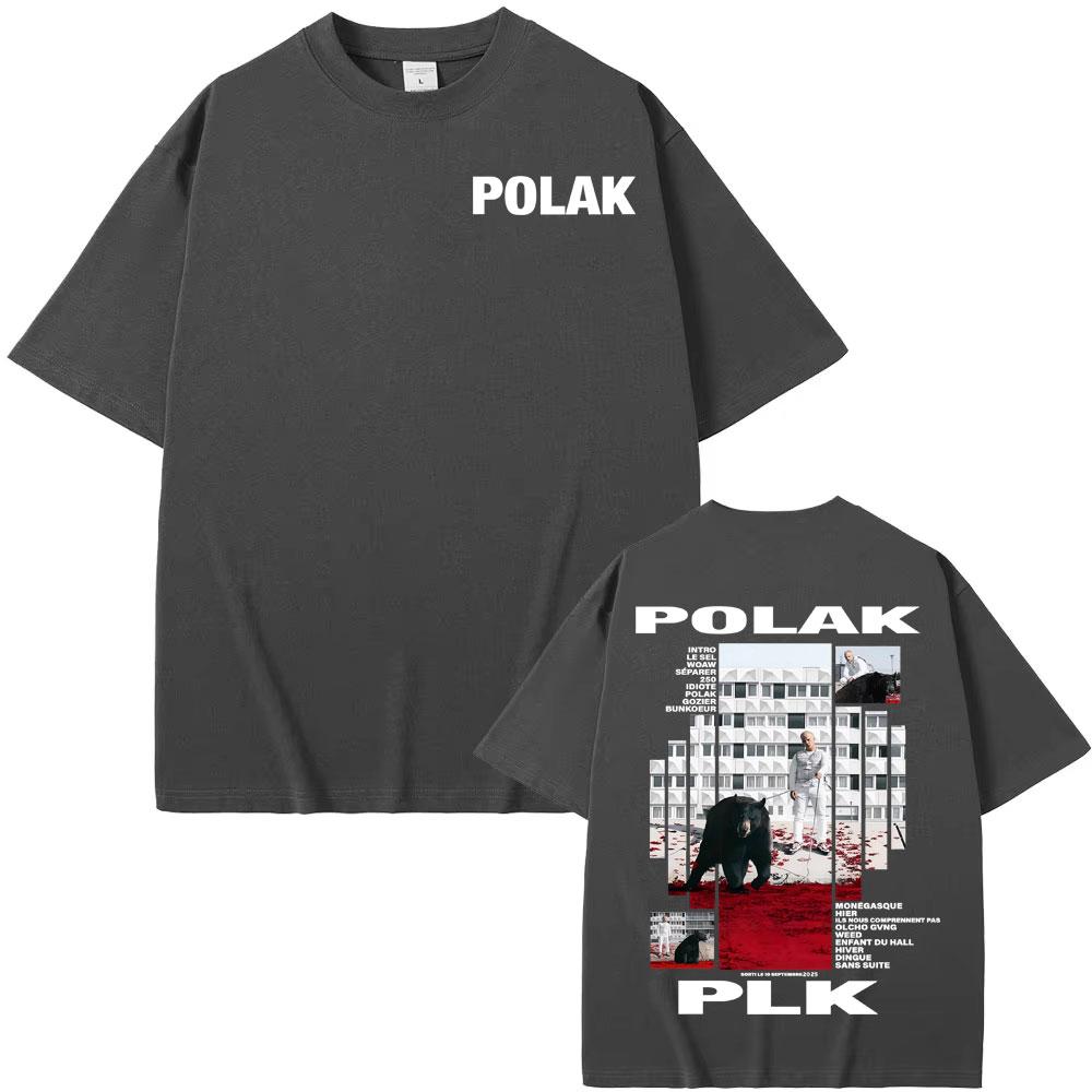 Rapper Plk Polak Album Series 2025 Cover T-shirts for Unisex Vintage 90s Hip Hop Street T Shirt Unisex Casual 100% Cotton T-shirt Tops