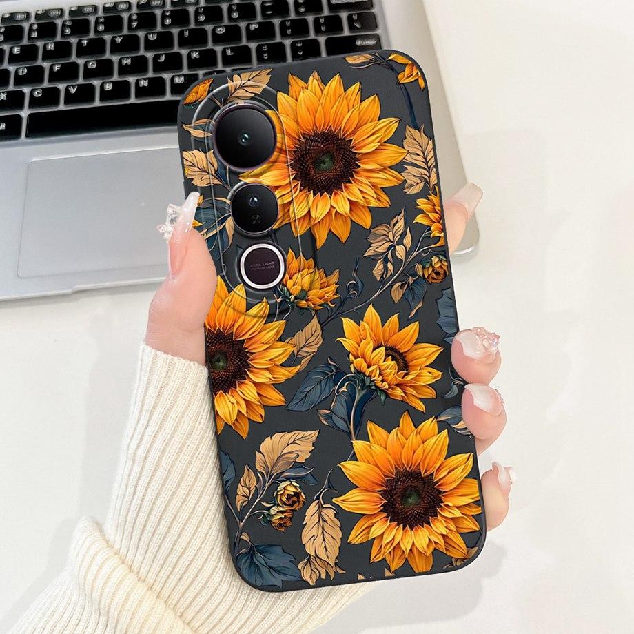 Für Vivo V50 Lite 4G 5G V50 5G Handyhülle Silikon Weiche Rückabdeckung Für Vivo V2441 V2427 Bumper Drache Katze Blume Schmetterling Capa