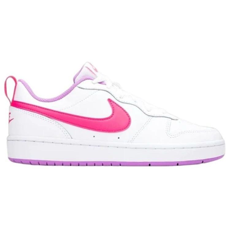 Nike Court Borough Low 2 GS White Hyper Pink Kids joggesko Fuchsia-Glow BQ5448-111