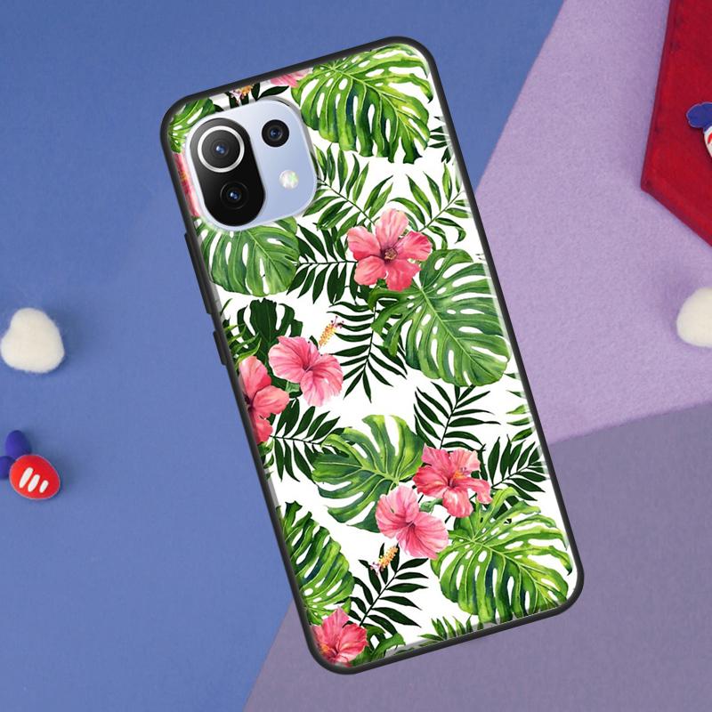 Tropical Monstera Leaves Cover For Xiaomi 14 13 Ultra 11T 12T 13T 14T Pro POCO X7 Pro X3 X5 F3 F5 F6 M6 X6 Pro Case