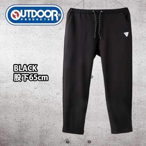 Outdoor Products Men's Warm Fleece-Lined Multi-Stretch Easy Pants, Size L, 65cm Inseam, Black