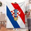 Coperta con Emblema del Calcio Croato Coperta in Flanella da Esterno per Campeggio, Escursionismo, Feste in Giardino, Essenziali per Picnic, regalo per famiglia e amici