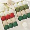 Christmas Tree Ornaments Set Crochet Home Decor 12 Pieces Rustic Ball Ornaments Pendant For Party Garland Wreath Living Room