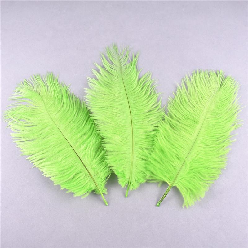 10Pcs Natural Dyed Fluffy Soft Ostrich Feather For Craft Diy Needlework Feathers Jewelry Making Dress Wedding Decoration 25-30Cm