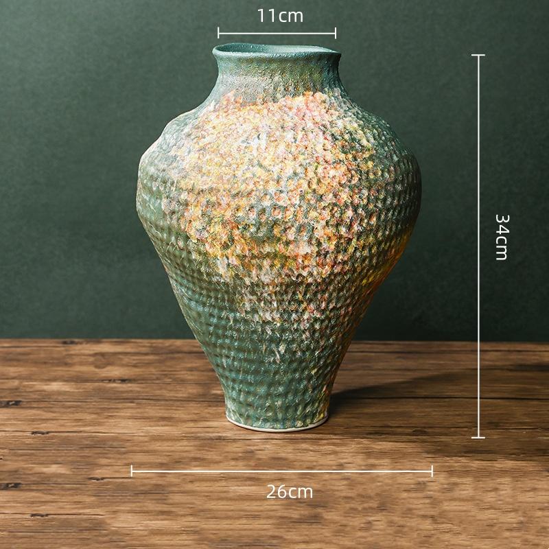 Kaba Seramik Vazo Fırında Dönüşmüş Porselen Vazolar Vazo Çiçek Düzenleme Aksesuarları Çin Tarzı Retro Kavanozlar
