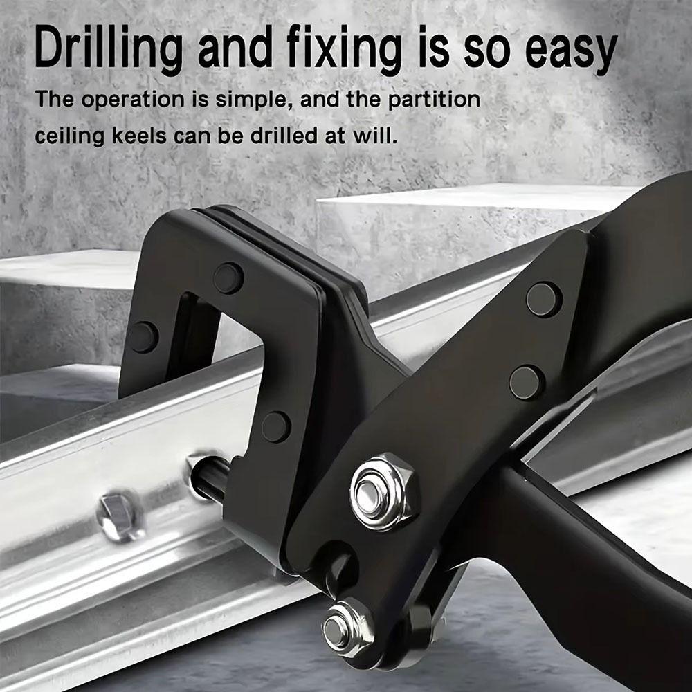1Pcs Flat Mouth Ceiling Punching Pliers Punch Lock Stud Crimper New Keel Pliers  Punching Tool