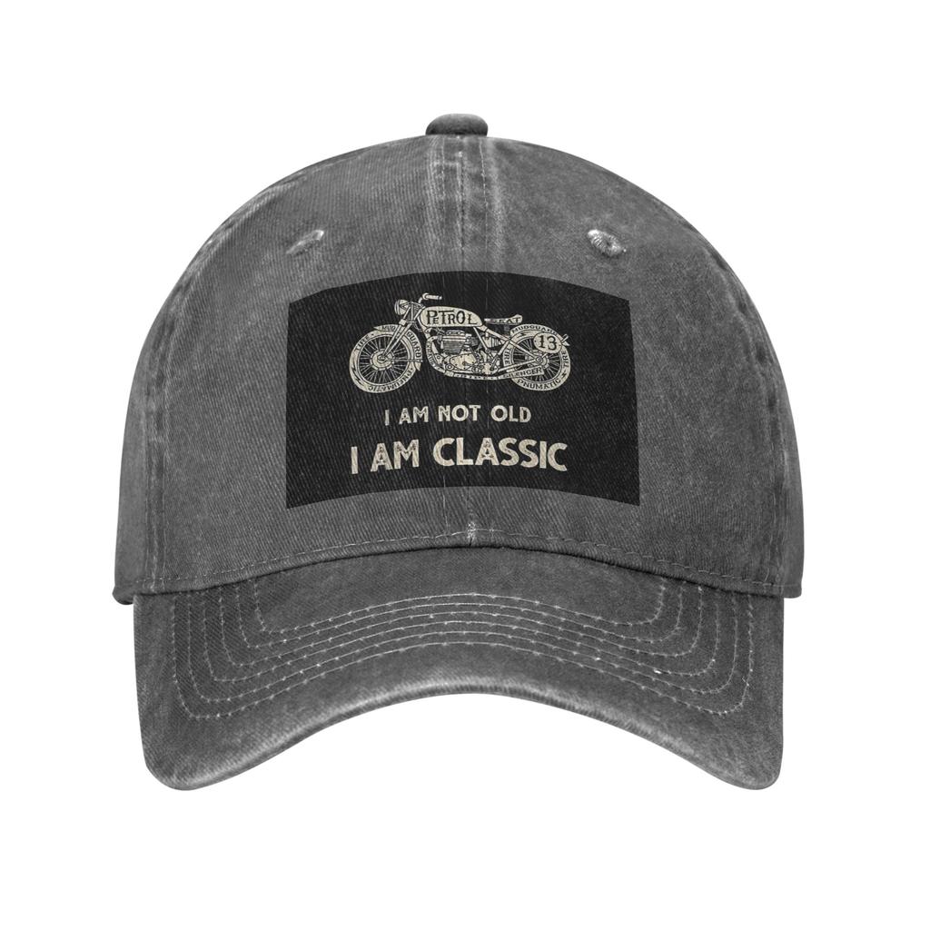 Im Not Old Classic Motor Head Motorcycle Distressed Denim Cap Casual Baseball Caps Adjustable Hat Summer Unisex Baseball Hats
