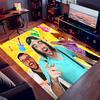 1pc Danny Go Print Area Rug - Soft, Washable Non-Slip Indoor Mat for Office Chairs, Living Room, Home Office Decorative Rug