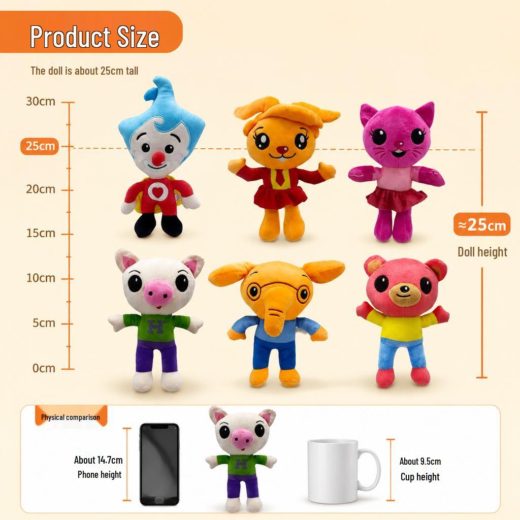 Cross-Border Plim Plim Plush Toy: Children's Educational Magician Clown Doll