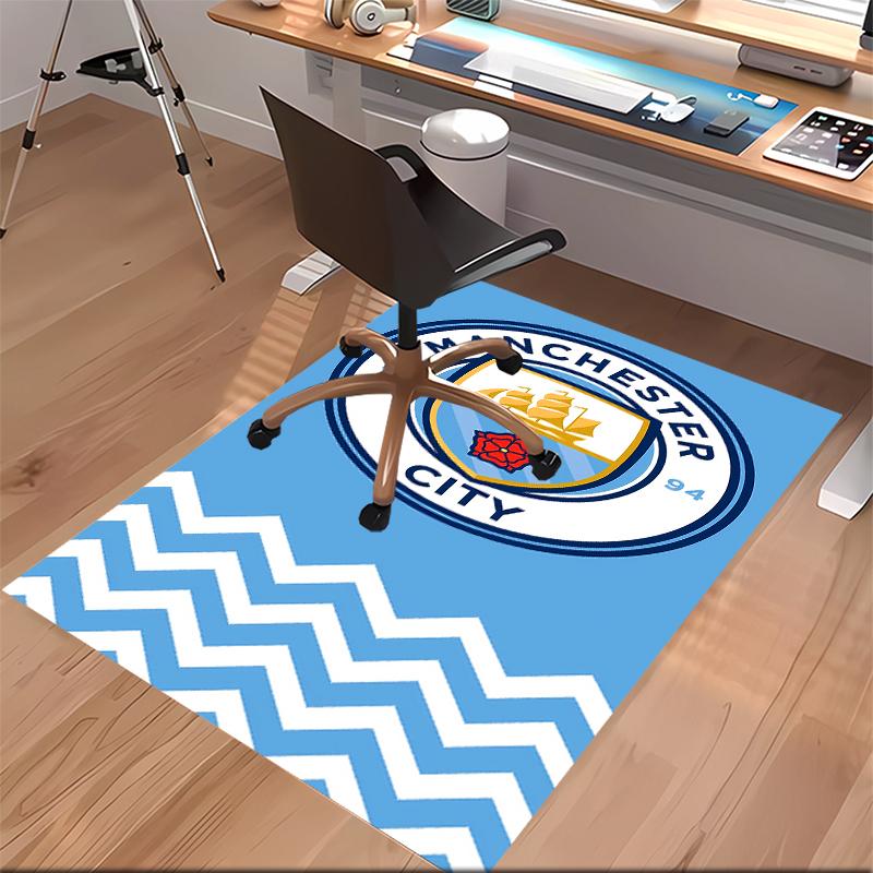 Manchester City Football Club Printed Absorbent Washable Carpet, Non-Slip Bathroom Mats, Kitchen Rugs, Yoga Mat,Living Room Entrance, Camping Picnic R