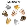 100 teile/los Aushöhlen Blume Form Filigrane Kegel Ende Perlen Kappen Für DIY Armband Ohrringe Schmuck Machen Liefert Zubehör