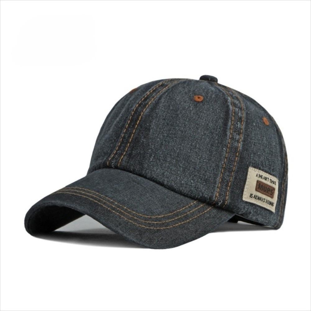 Solid Color Denim Hat Blue Snapback Hat New Denim Baseball Caps Women