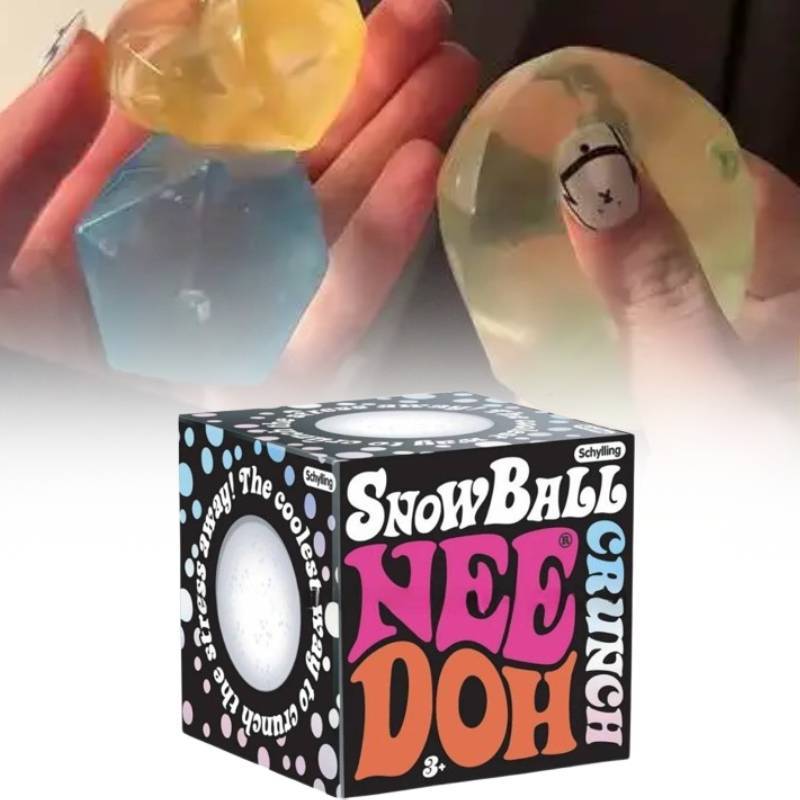 Needoh Schneeball Knusper Stressabbau Ball Mit Handgefertigtem Schnee Design Zur Entspannung Und Dekoration