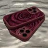 Wine red rose phone case suitable for iPhone 17 16 15 14 13 12 11 Pro/Max/Plus anti drop and shockproof back cover