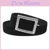 Retro Water Dazzle Wide Belt For Women With Infinity Symbol Buckle For Casual Wear