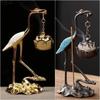 Chinese Style Incense Burner Zinc Alloy Red-crowned Crane Incense Holder Beautiful Design Accessories Incense Burning Gifts