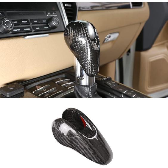 

Fit for Porsche Macan Panamera Cayman 911 718 Boxster 2009-2020 Real Carbon Fiber Interior Gear Shift Head Cover Knob Trim Car Interior Accessories углеродного волокна черного