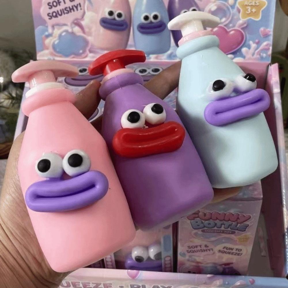 Sound Effects Bottle Squeezed Toy Sausage Mouth Carrot Fidget Toy for Kids Adults