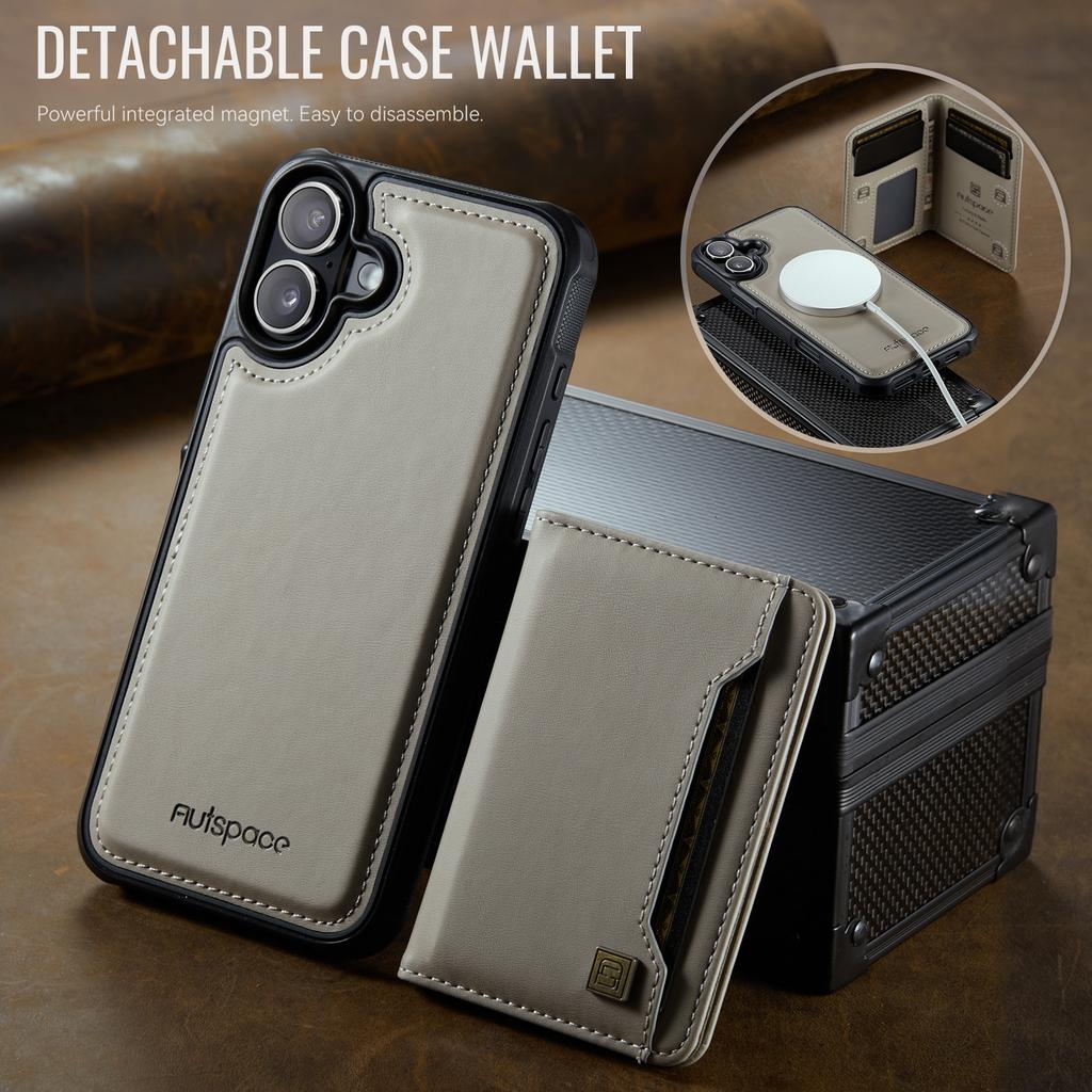 2 In 1 Detachable Magnetic Cards Solt Wallet Leather Case For iPhone 16 Pro Max 15 Plus 14 13 12 For Magsafe Removable Bag Cover