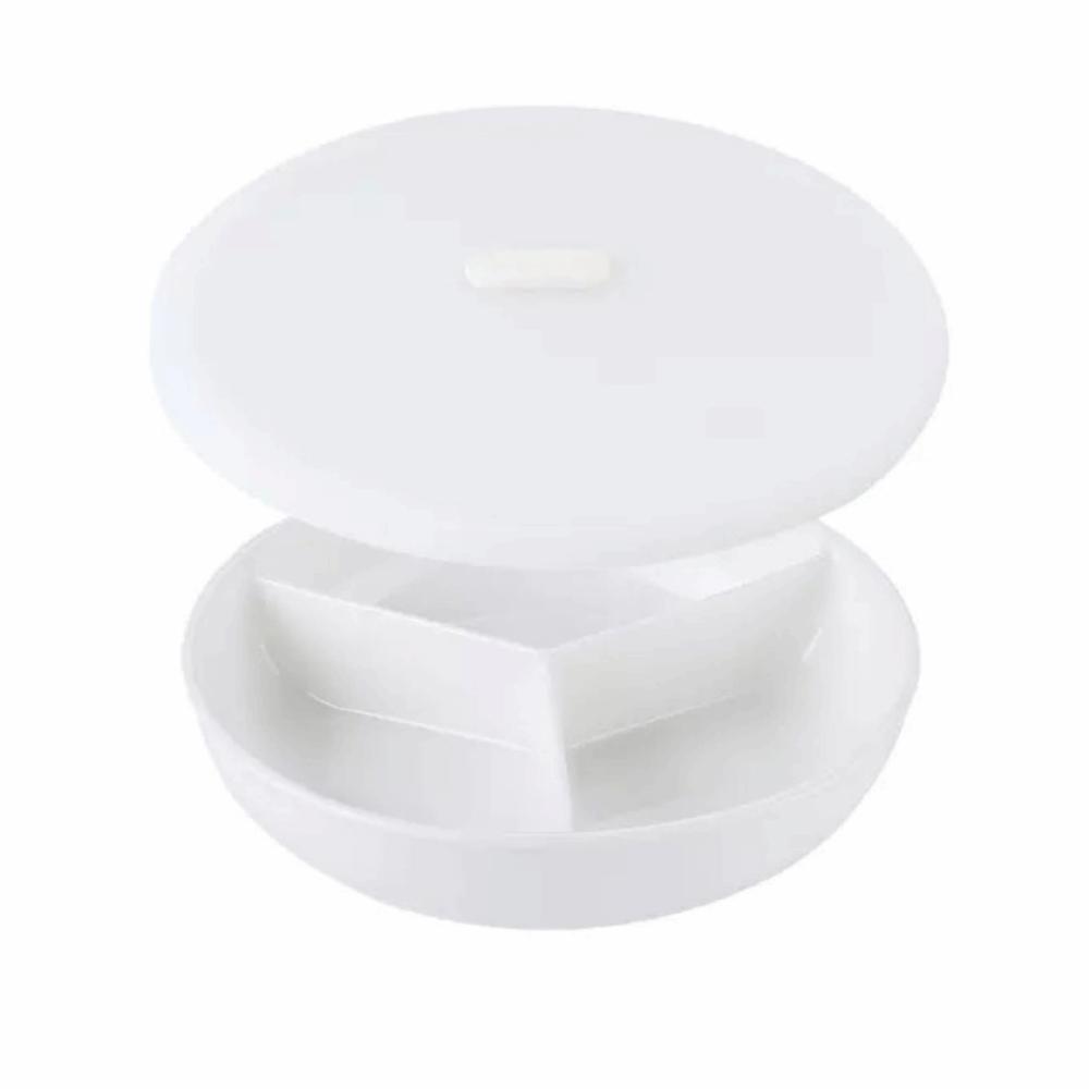 3 Compartments Grid-shaped Dinner Plate White Snack Serving Platter Rice Cooker