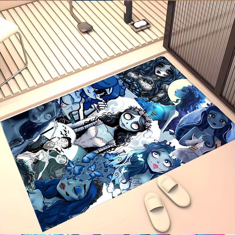 Corpse Bride Print Rug, Washable Floor Carpet, For Entryway Dorm Laundry Room Office Study, Home Decor Birthday Christmas Gift