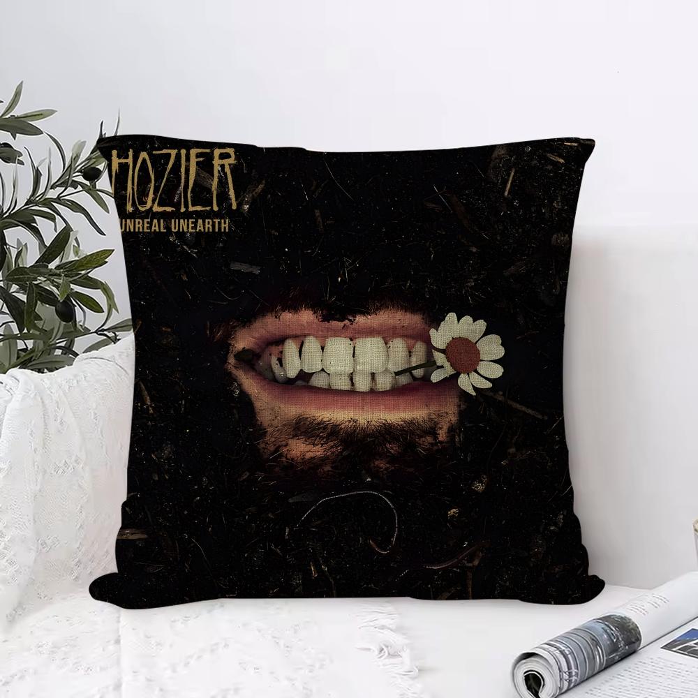 Hozier Cushion Cover Breathable Linen Pillow Cover SkinFriendly Home Decor Pillowcase with Hidden Zipper