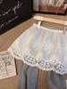 Autumn/Winter 2025 Shark Pants: Pure Cotton Lace Butt & Hip Cover Half Skirt Layer
