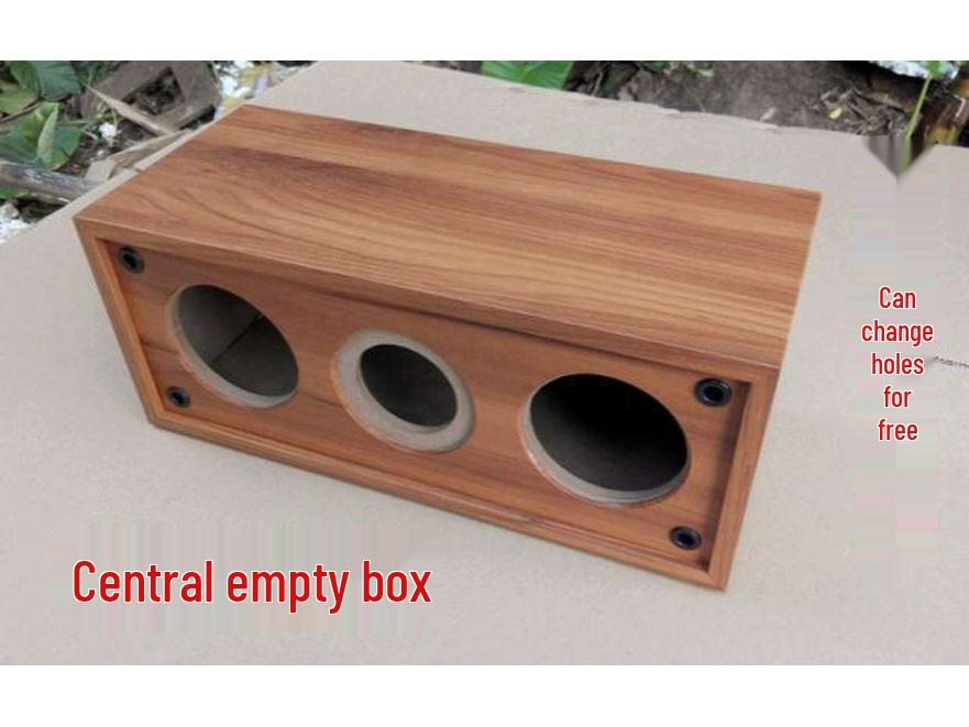 3" Dual Center Speaker Box DIY Wooden Cabinet HIFI Audio Shell
