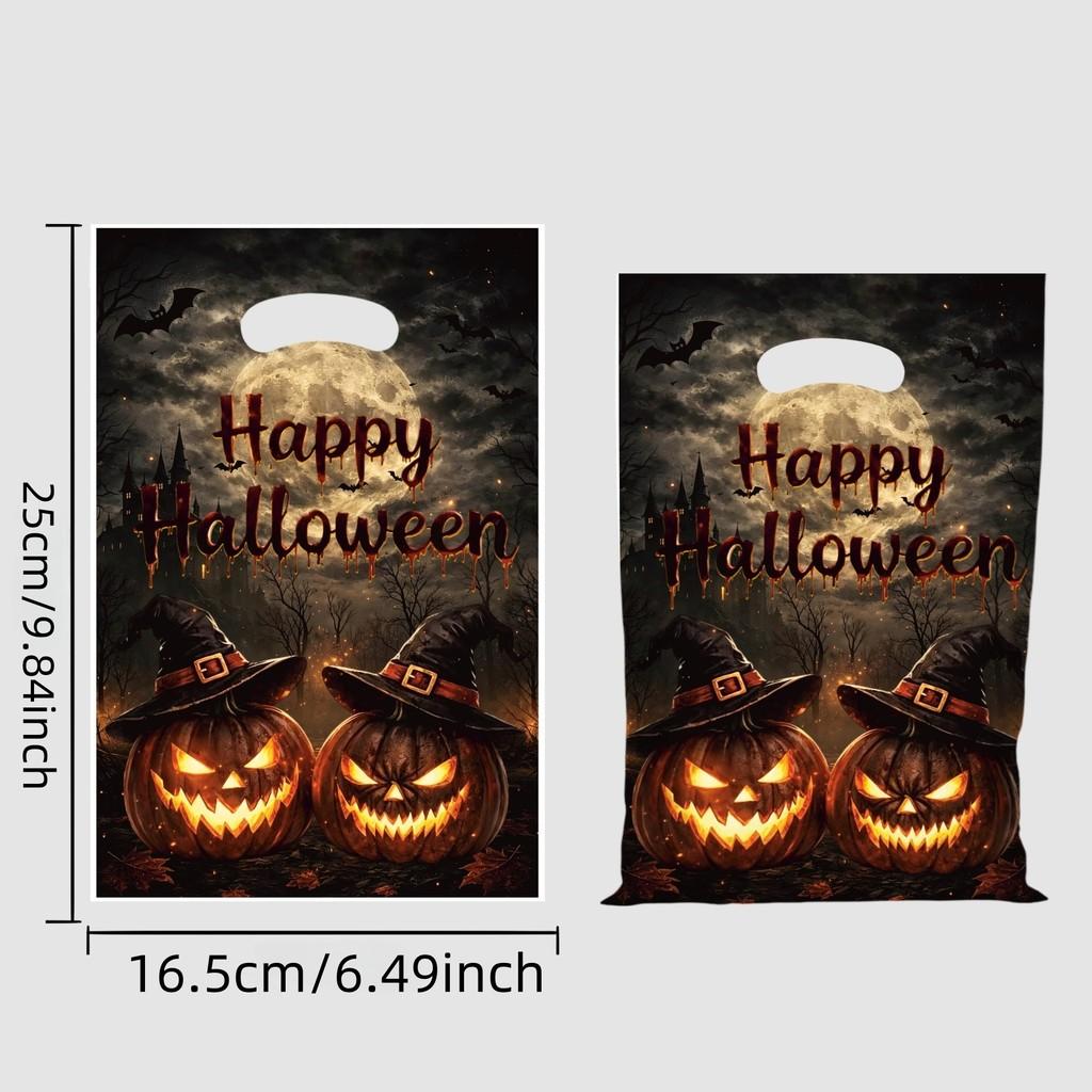 Halloween Pumpkin Candy Bags With Glitter Film For Childrens Trick Or Treat Parties
