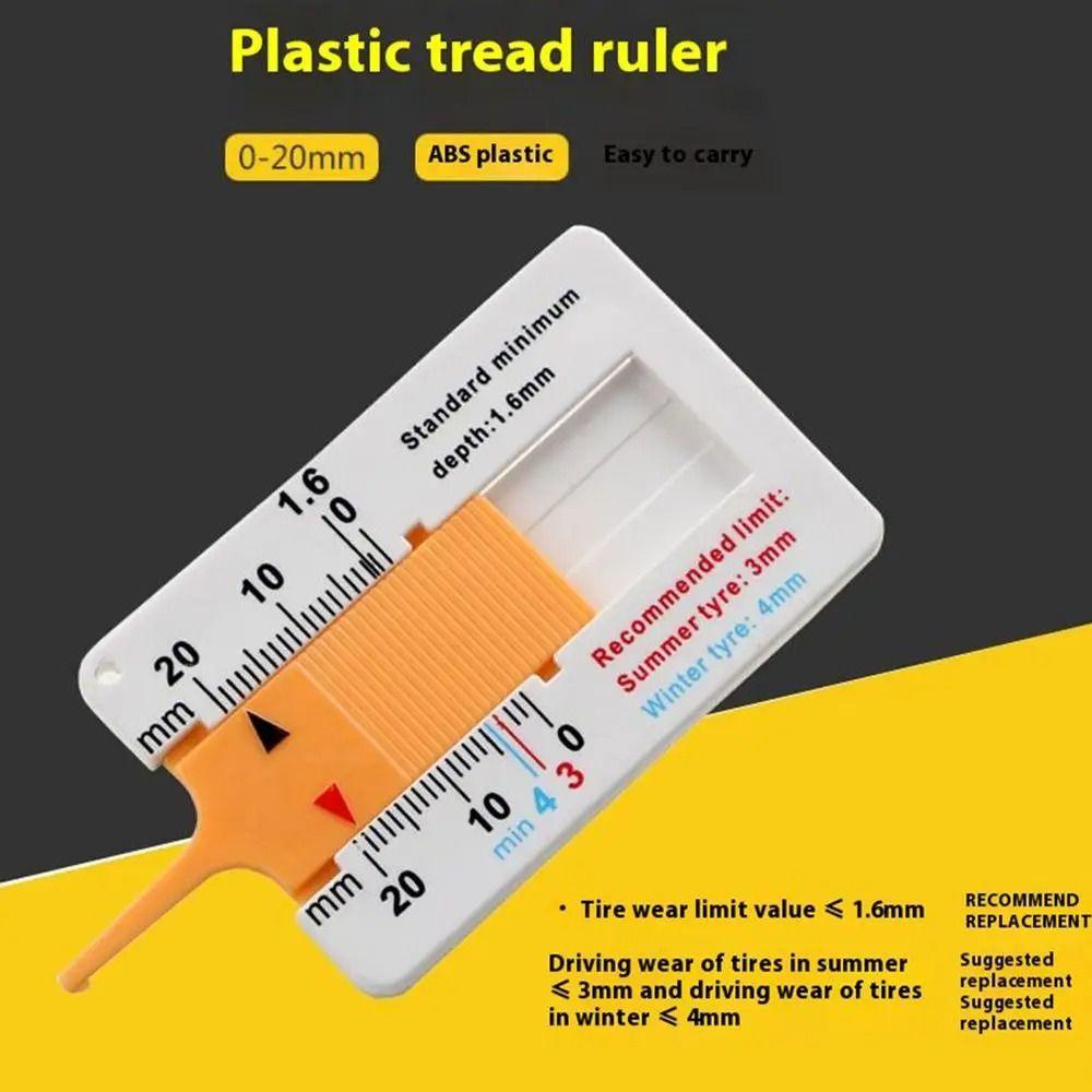 10pcs Accurate Car Tyre Tire Tread Depth Gauge Convenient Tread Thickness Ruler Professional