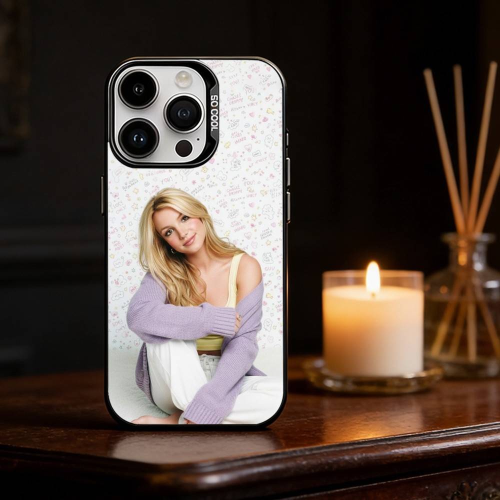 B-Britney SINGER S-Spears  Phone Case Color Silver Shell For IPhone 17 16 15 14 13 12 11 Pro Max Plus