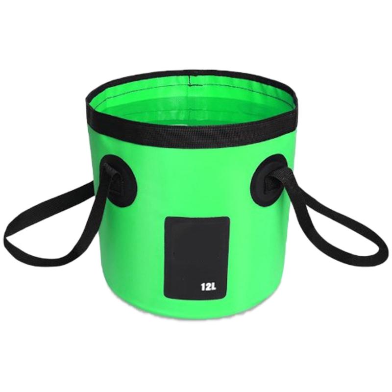 Foldable Bucket, Folding Bucket Wash Basin with Handle, Portable Water Container 12L for Camping Fishing