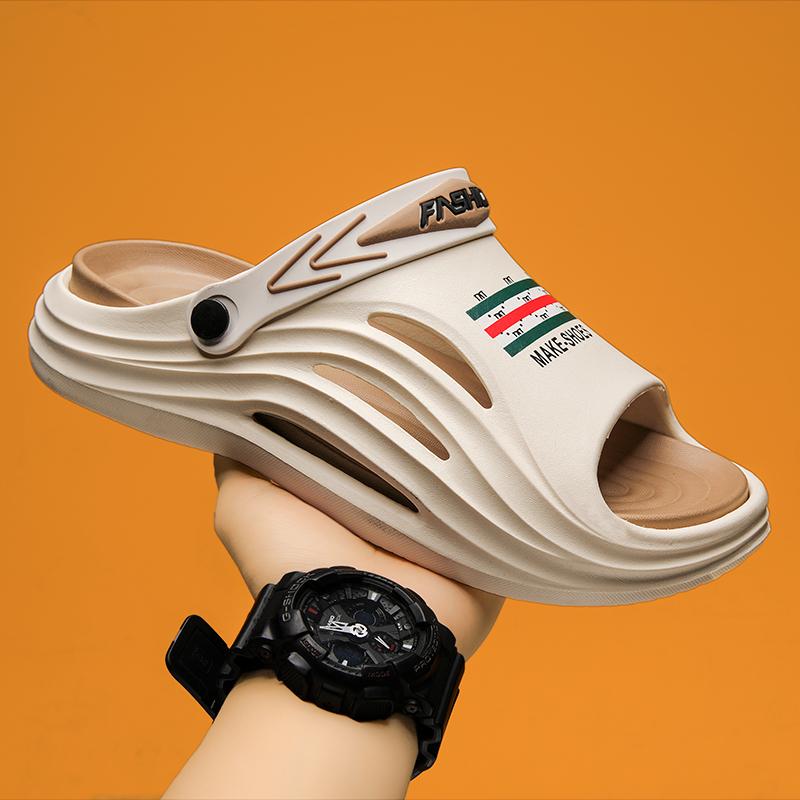 Mode Eva Sommar Herrtofflor Utomhus Inomhus Sandaler Strand Casual Mjuka Halkfria Herrtofflor Strandmode Manliga Designertofflor