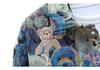 Men's Trendy Denim Bear & Flower Jacket - Cotton, Loose Fit, Wear-Resistant, Big Sizes Available