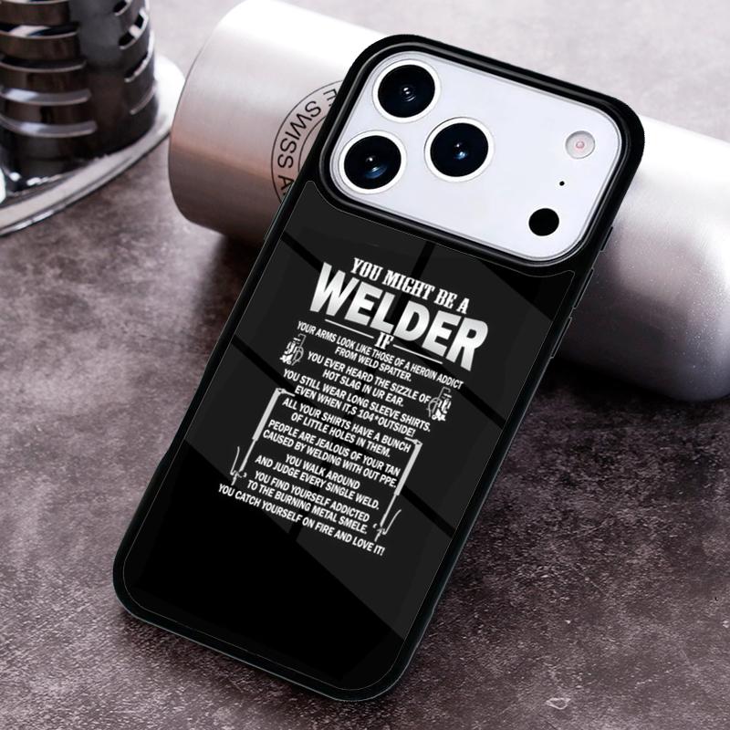 

Funny Welding Quote Phone Case for iPhone 17 16 15 Pro Max Air 14 13 12 11 Plus Shockproof Cover iPhone 15