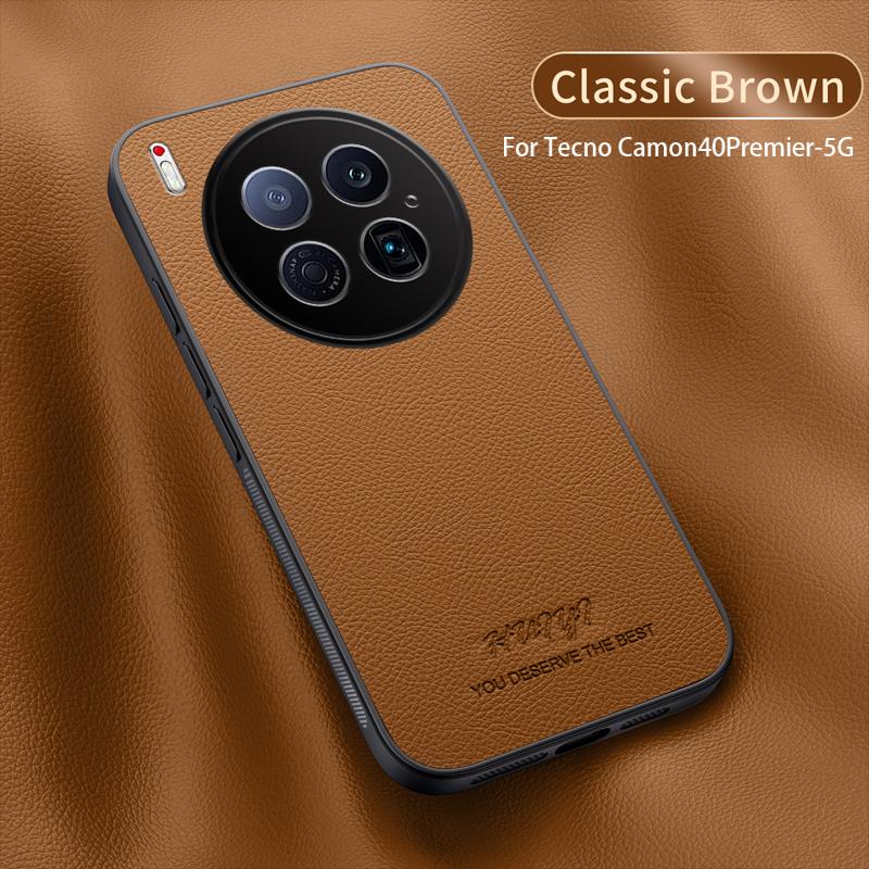 Luxury Business Leather Soft Frame Magnetic Cover For Tecno Camon 40 Premier 5G Phone Cases Capa