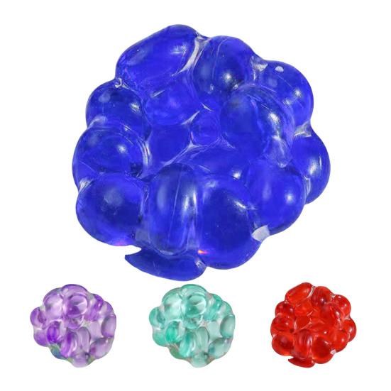 1/4Pcs Shapeable Bead Filled Stress Ball Anxiety Stress Relief Beaded Ball Squeeze Toy Portable Travel Soft TPR Textured Ball Sensory Fidget Toy