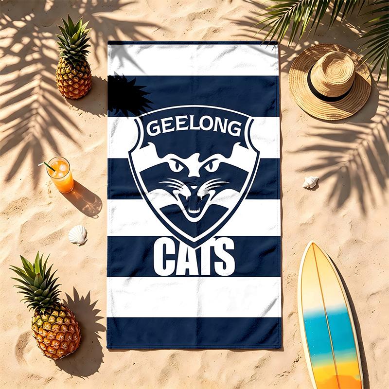 Geelong Sc (1) Theme Beach Towel Sand Resistant Soft And Comfortable Suitable For The Pool Camping Yoga And Diving A Travel