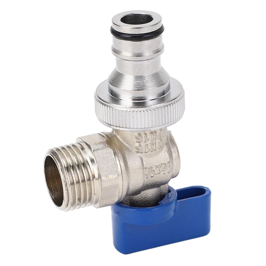 Angle Valve G1/2in Male Inlet G3/4in Male Outlet 1/4 Turn Brass Water Shut Off Valve