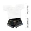 1/12 Casual Top and Shorts Outfit Pullover Costume for 6inch Female Figures Accs