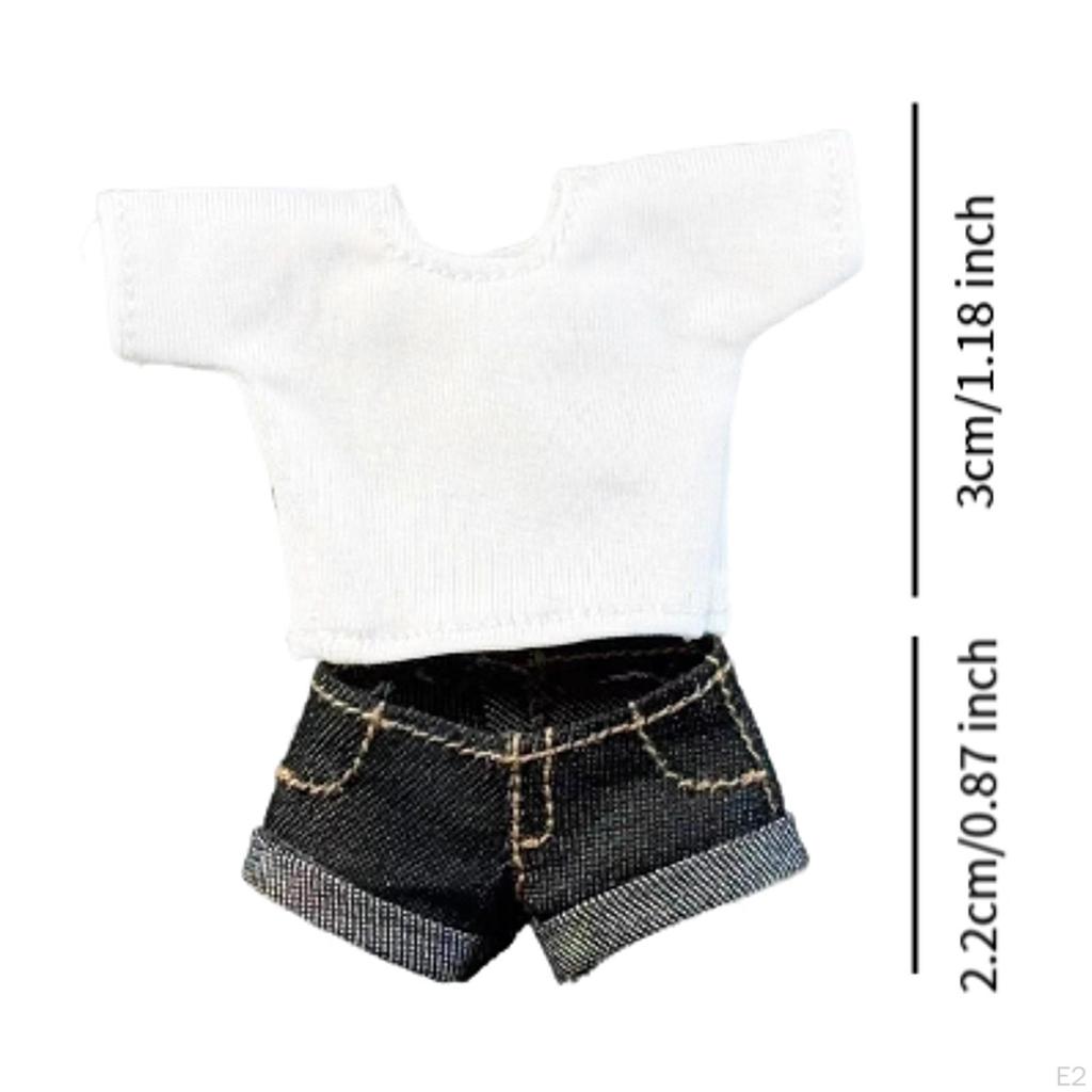 1/12 Casual Top and Shorts Outfit Pullover Costume for 6inch Female Figures Accs