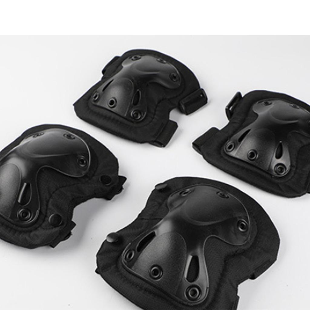 Knee and Elbow Protector Set Motorcycle Knee and Elbow Pads for Adults Cycling Biking Nylon