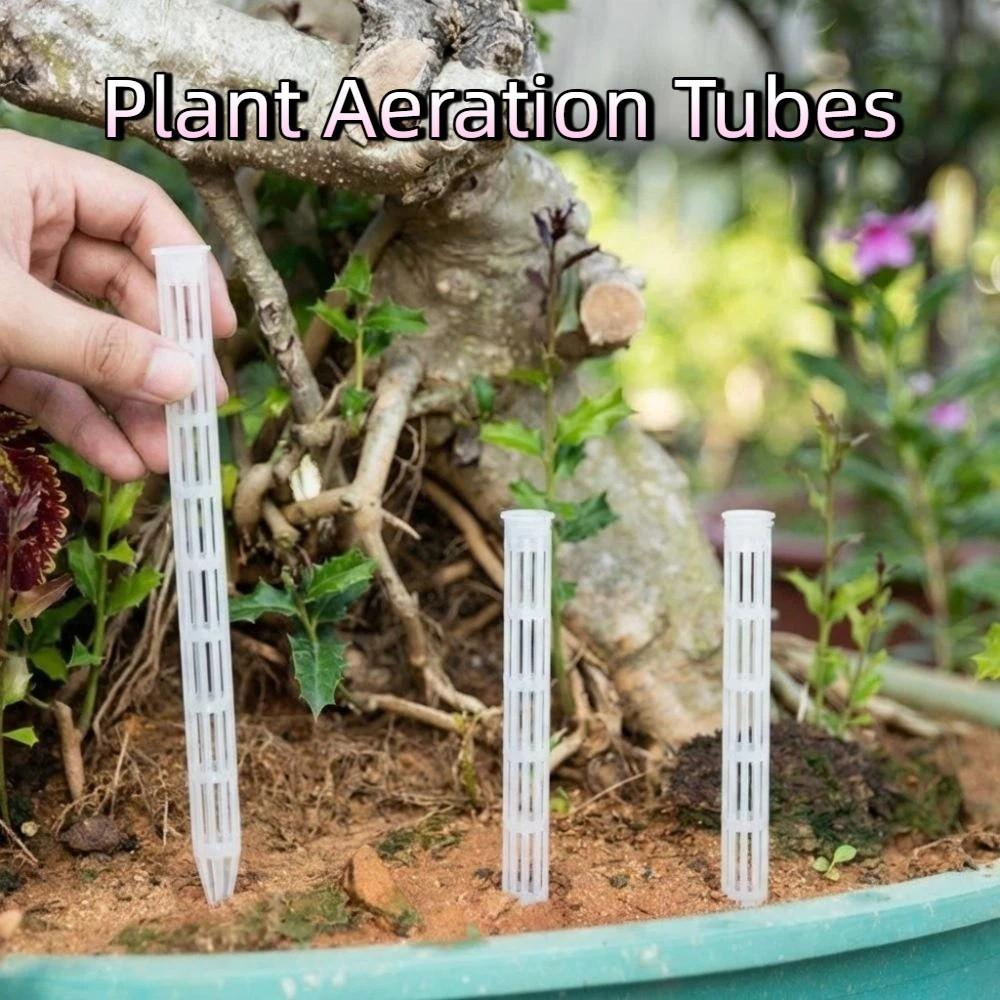 10PCS Plastic Plant Aeration Tubes Prevent Root Rot Improve Soil Air Circulation Root Ventilation Pipes