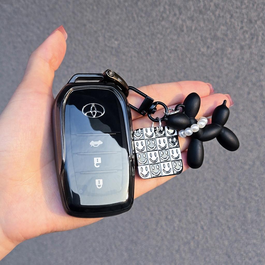 NBNQ8 TPU Shell Fob for Toyota Rav4 Camry 50 LC200 Kruzak Land Cruiser Corolla Yaris Cross Smart Key Cover Holder Case Accessories