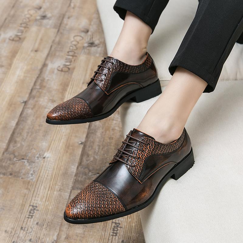 Men Leather Shoes British Pointed Loafers Casual Shoes Man Leather Formal Business Fashion Shoes for Men